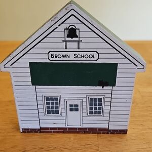 Cats Meow 1991 Brown School House Decor